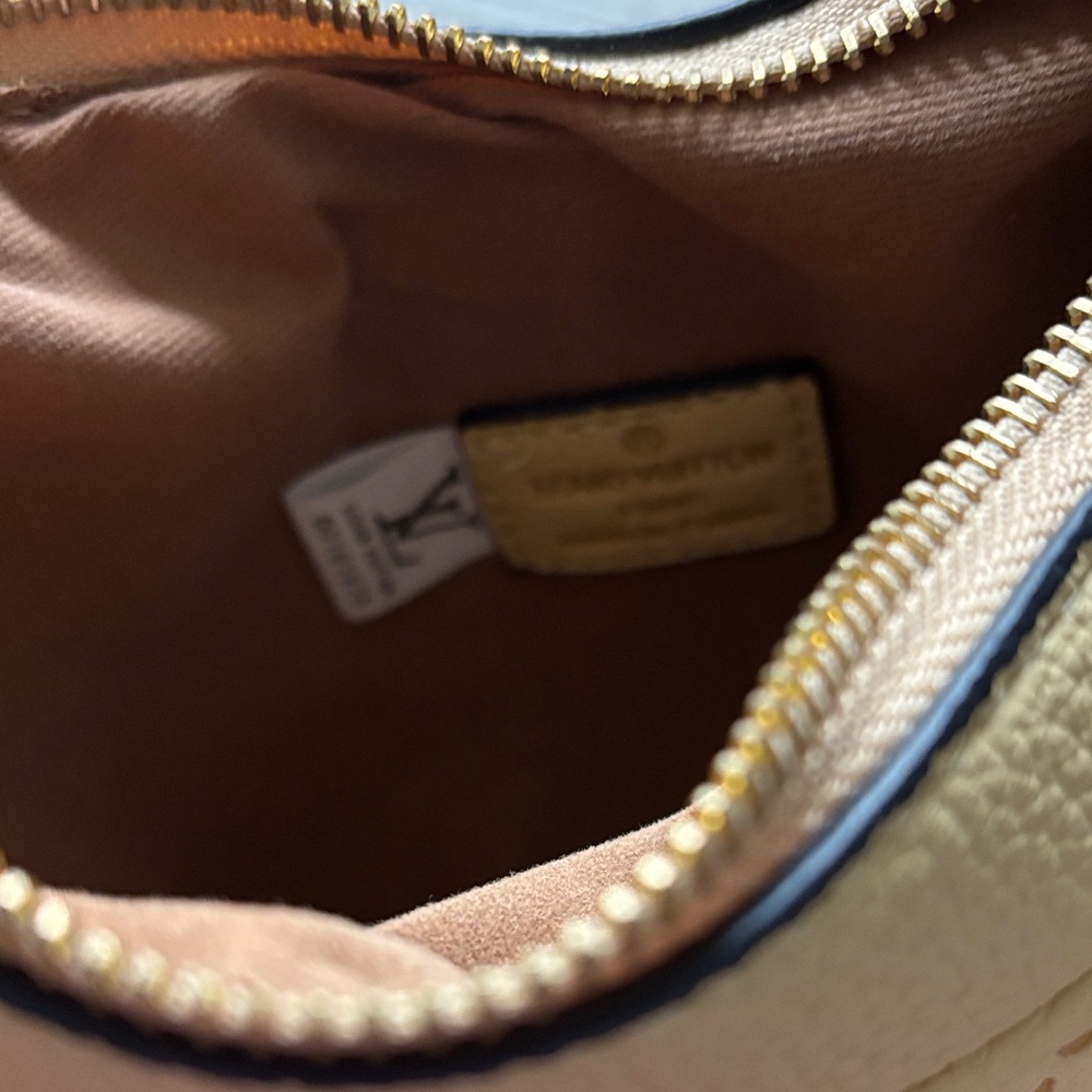 Designer Inspired Yellow Embossed Monogram Shoulder Bag - Picture 2 of 11